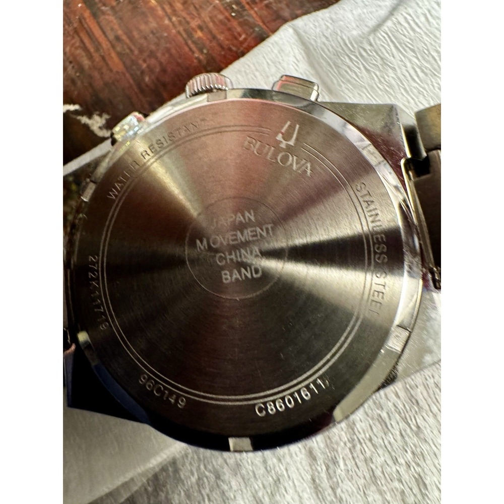 Bulova Men's Millennia Chronograph Day Date Quartz Silver Watch 41MM 96C149 - Picture 7 of 13